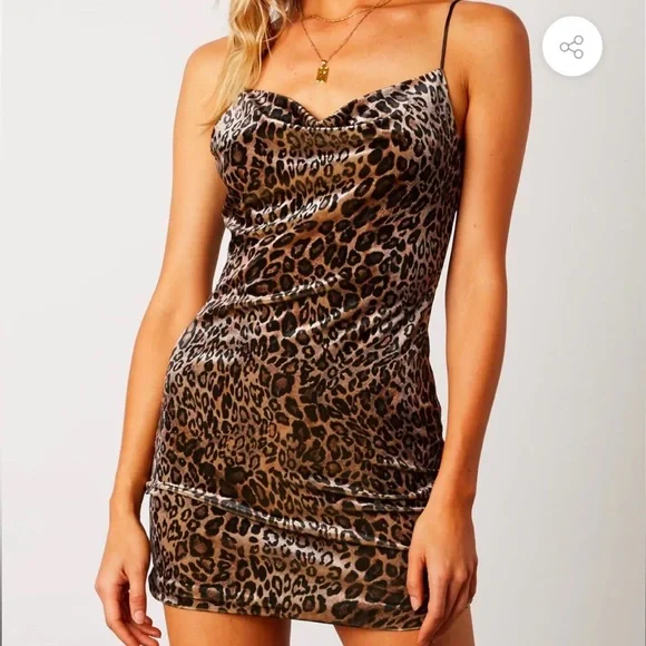 Cotton candy best sale la leopard dress